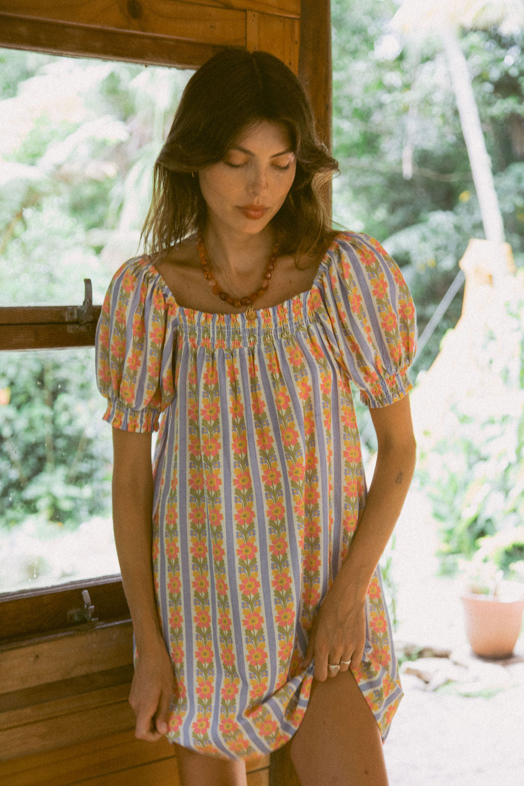 Celeste Mini Dress in Blushwave