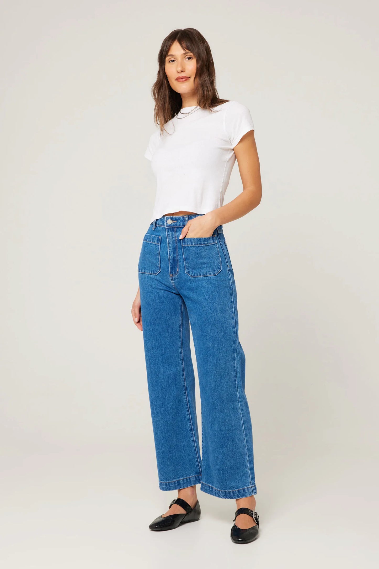 Sailor Ankle Jean in Ashley Blue