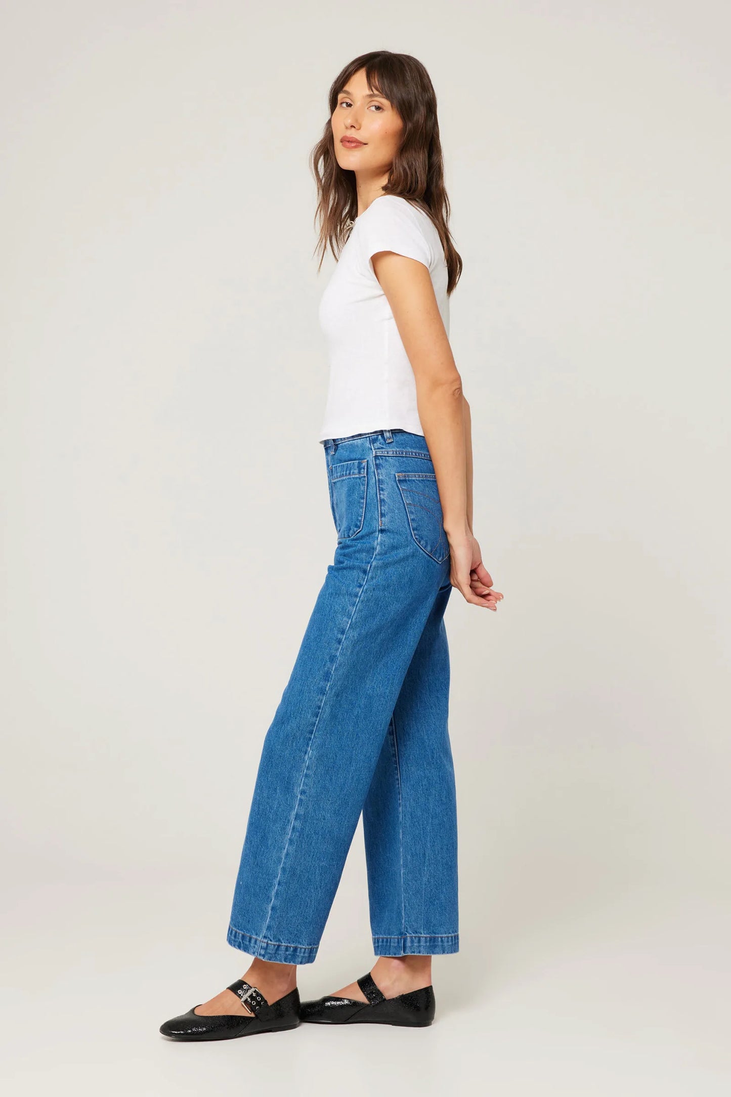 Sailor Ankle Jean in Ashley Blue