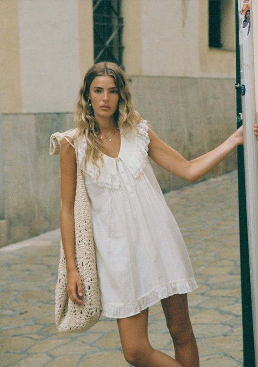 Mirelle Mini Dress in Off White