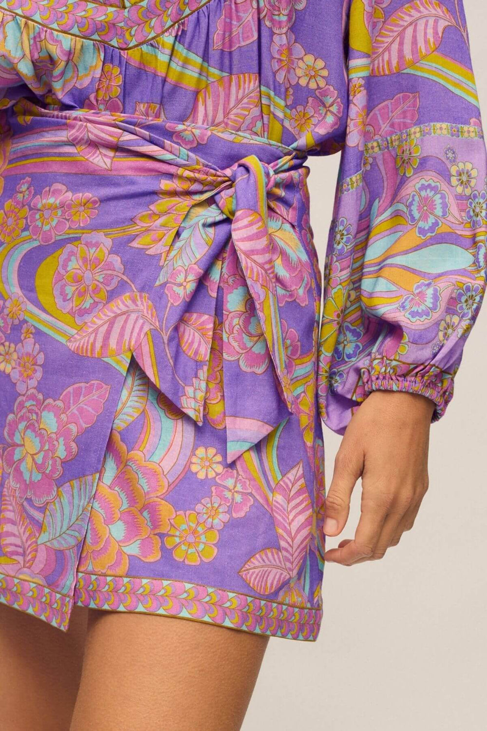 Barefoot Mini Skirt in Lilac Wine