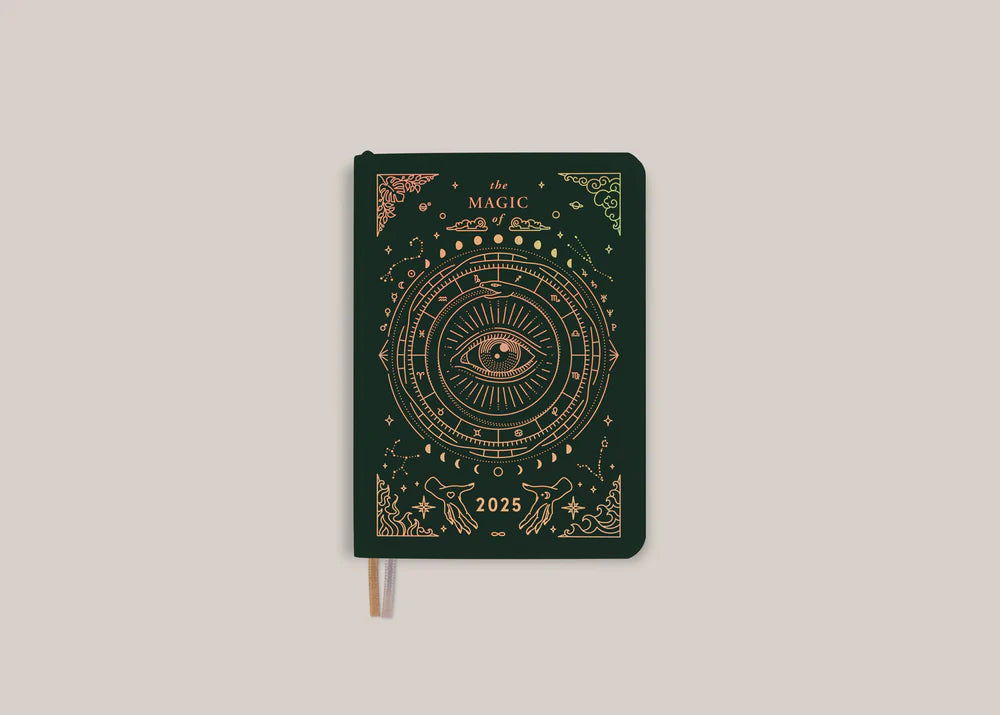 A6 Astrological Pocket Planner in Deep Moss