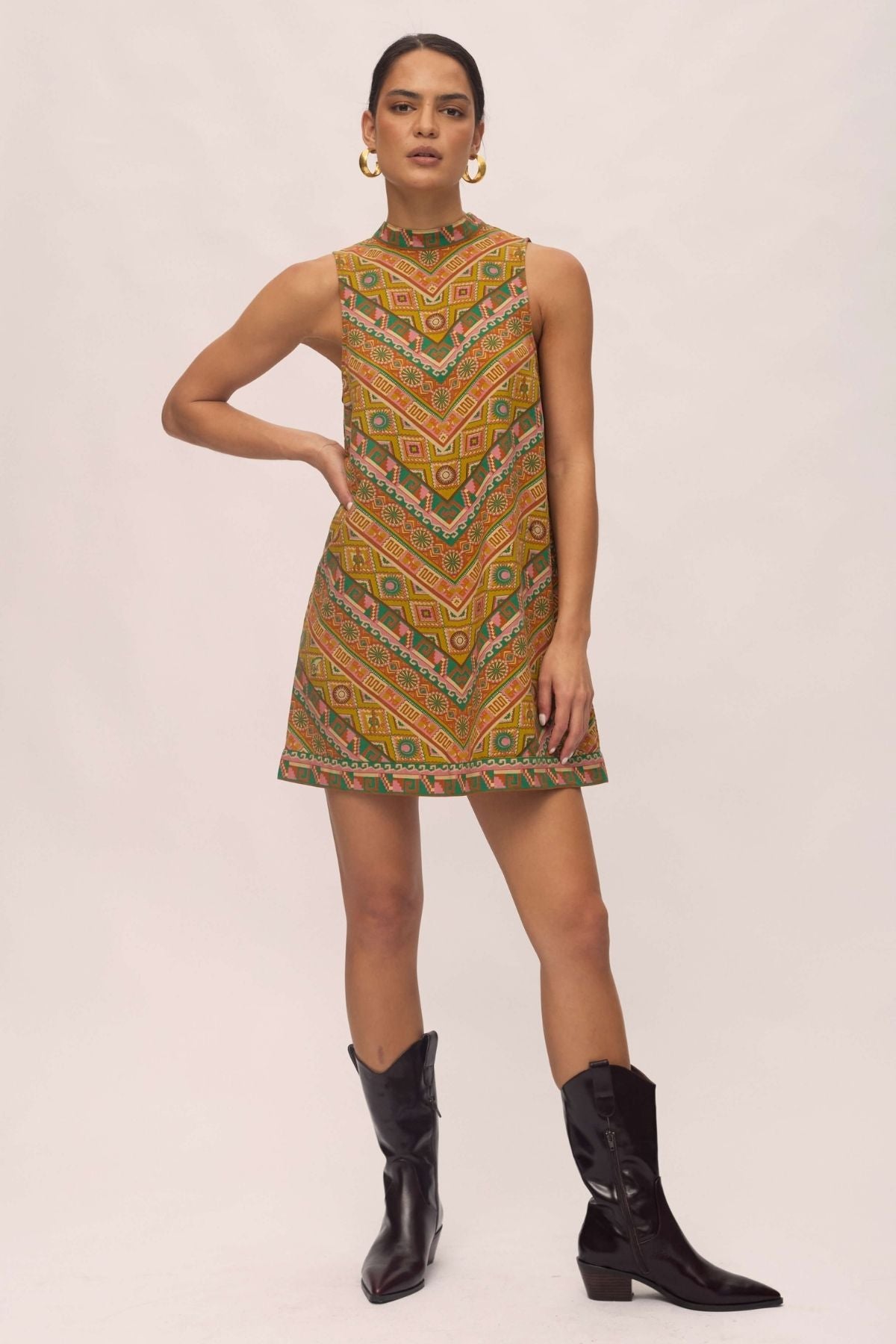 Twiggy Mini Dress in Cedar