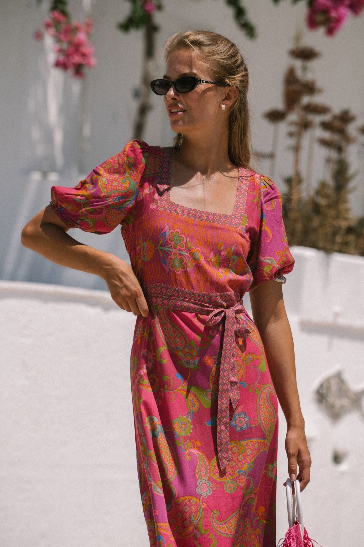 Nicola Midi Dress in Rouge