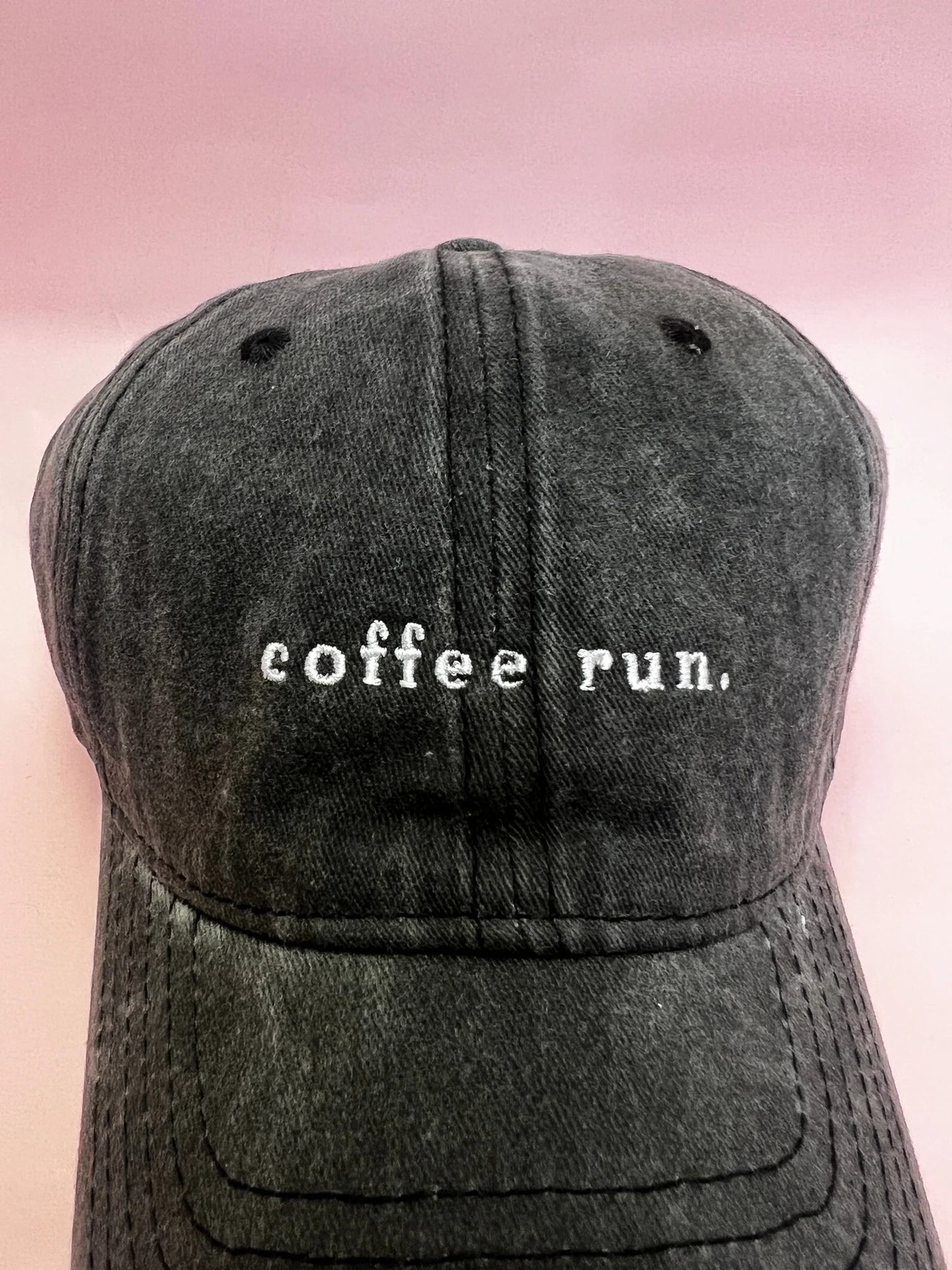 Grey Washed Coffee Run Cap