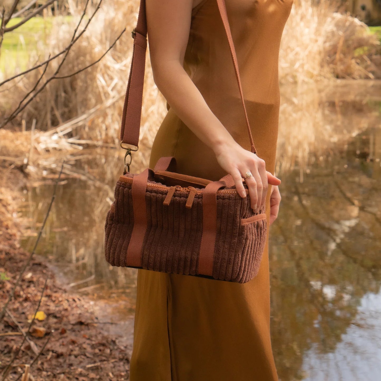 Mini Cord Cooler Bag - Chocolate