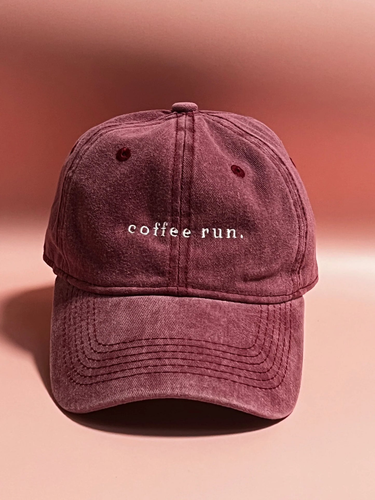 Burgundy Coffee Run Cap