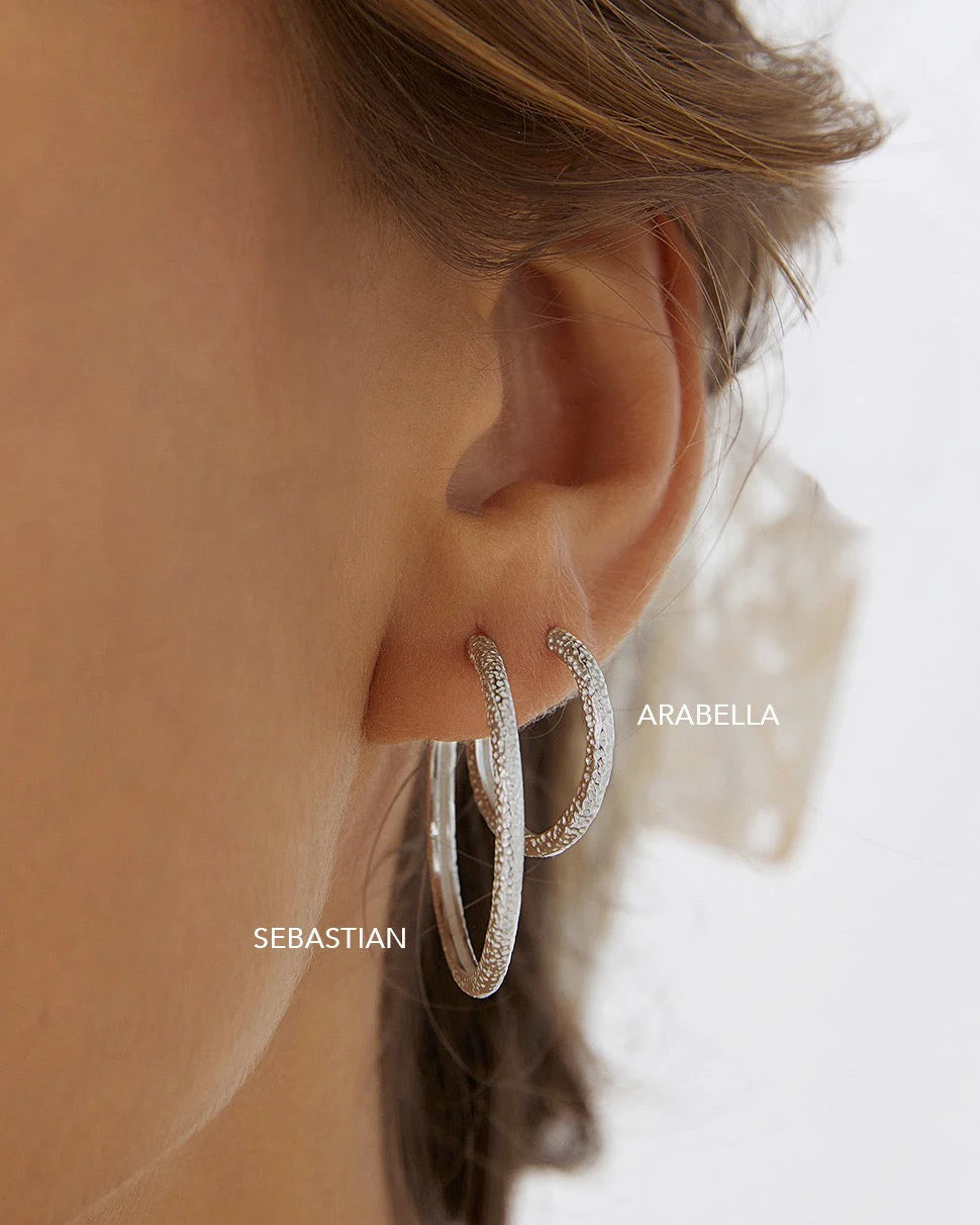 Sebastian Silver Hoop Earrings