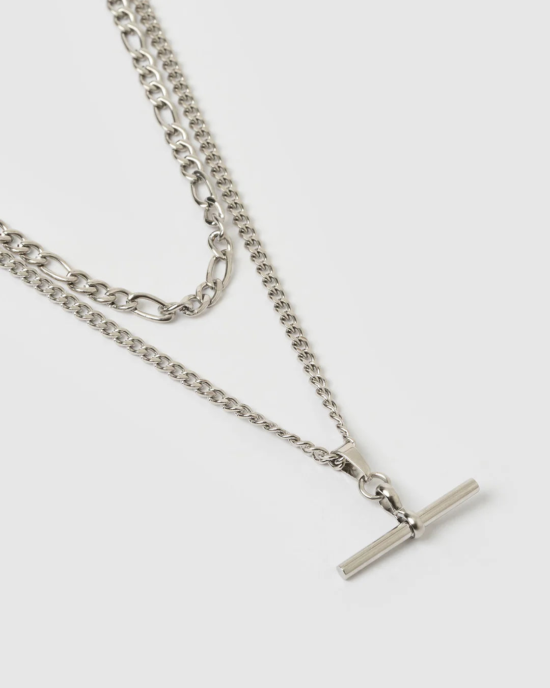 Marcella Double Stack Silver Necklace