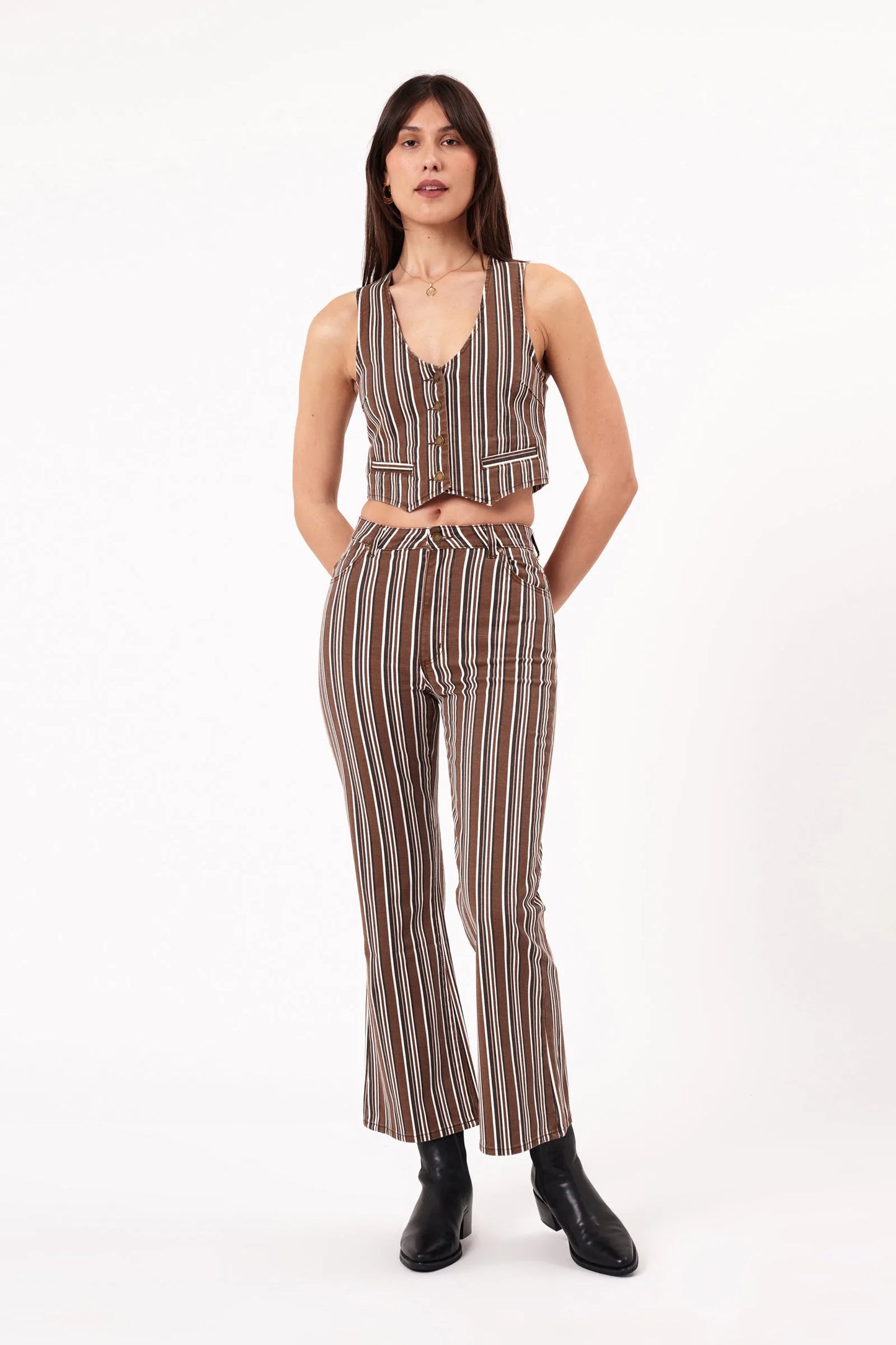 Dallas Vest in 90s Stripe