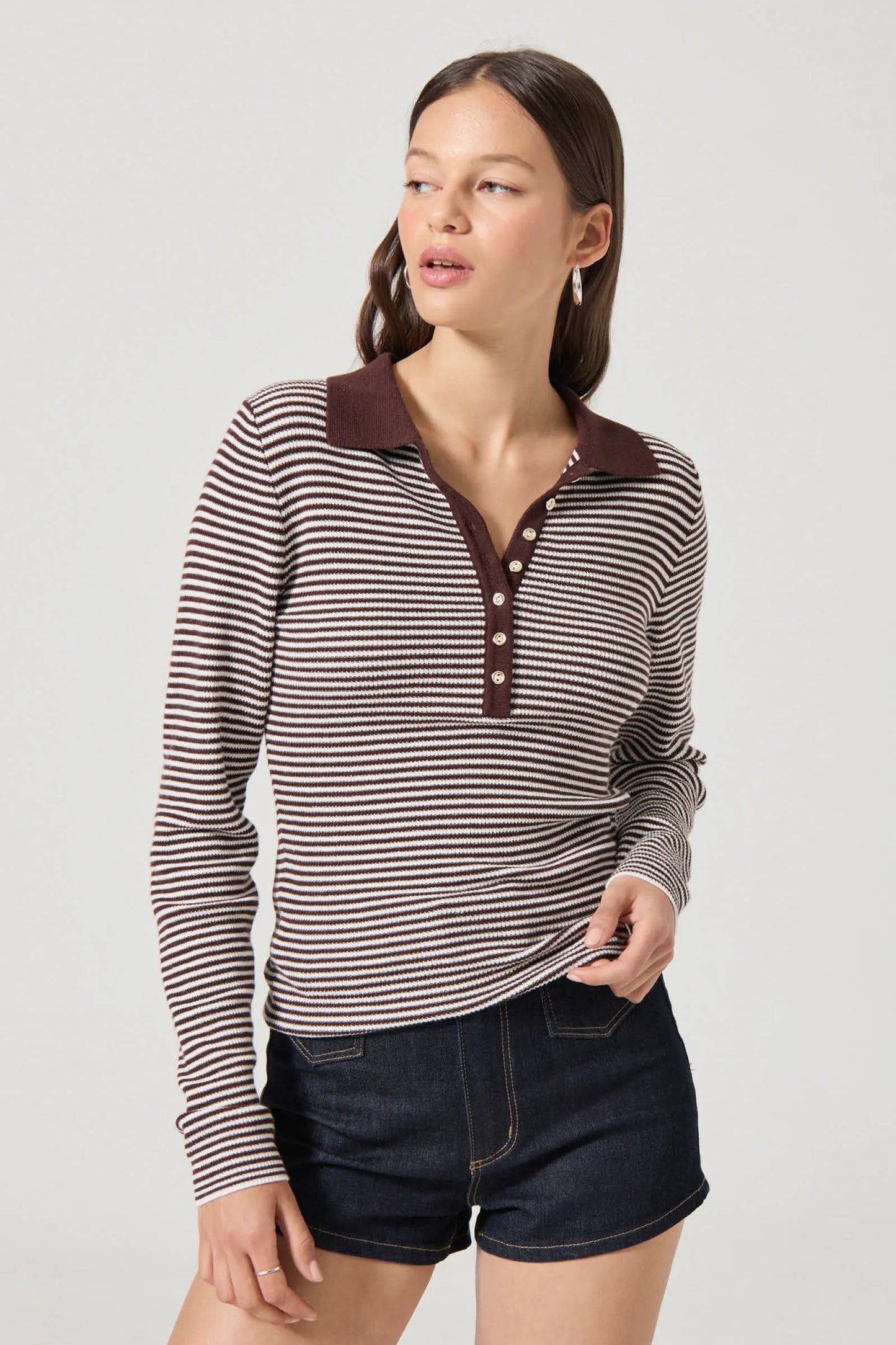 Lady Knit Top in Chocolate