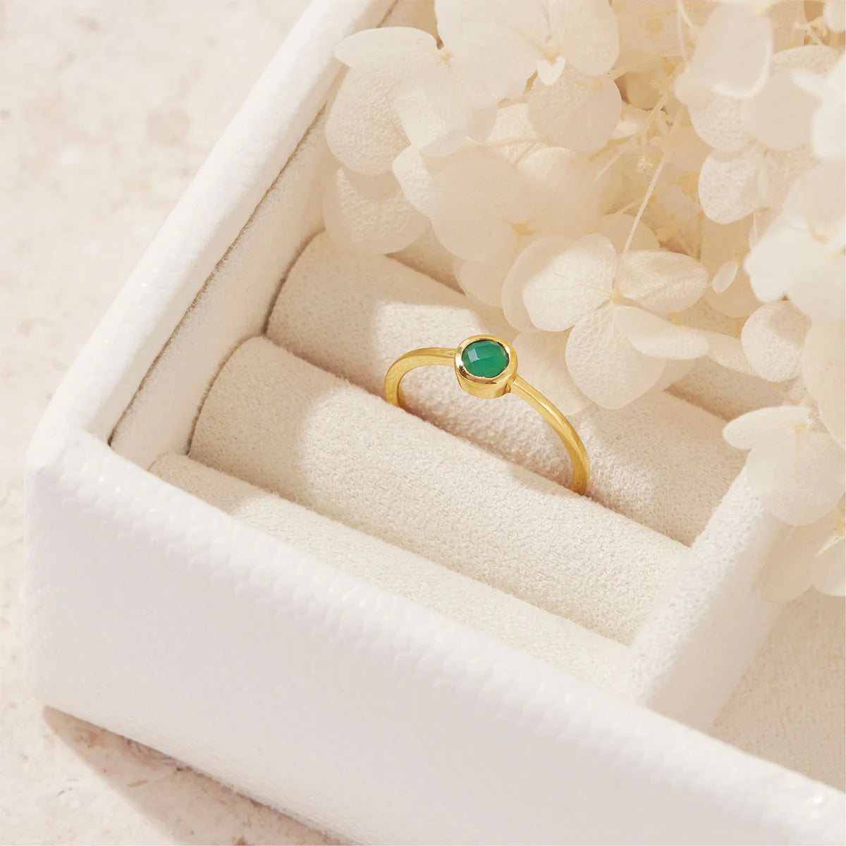 Elixir Green Onyx Ring Gold size 6 (L1/2)