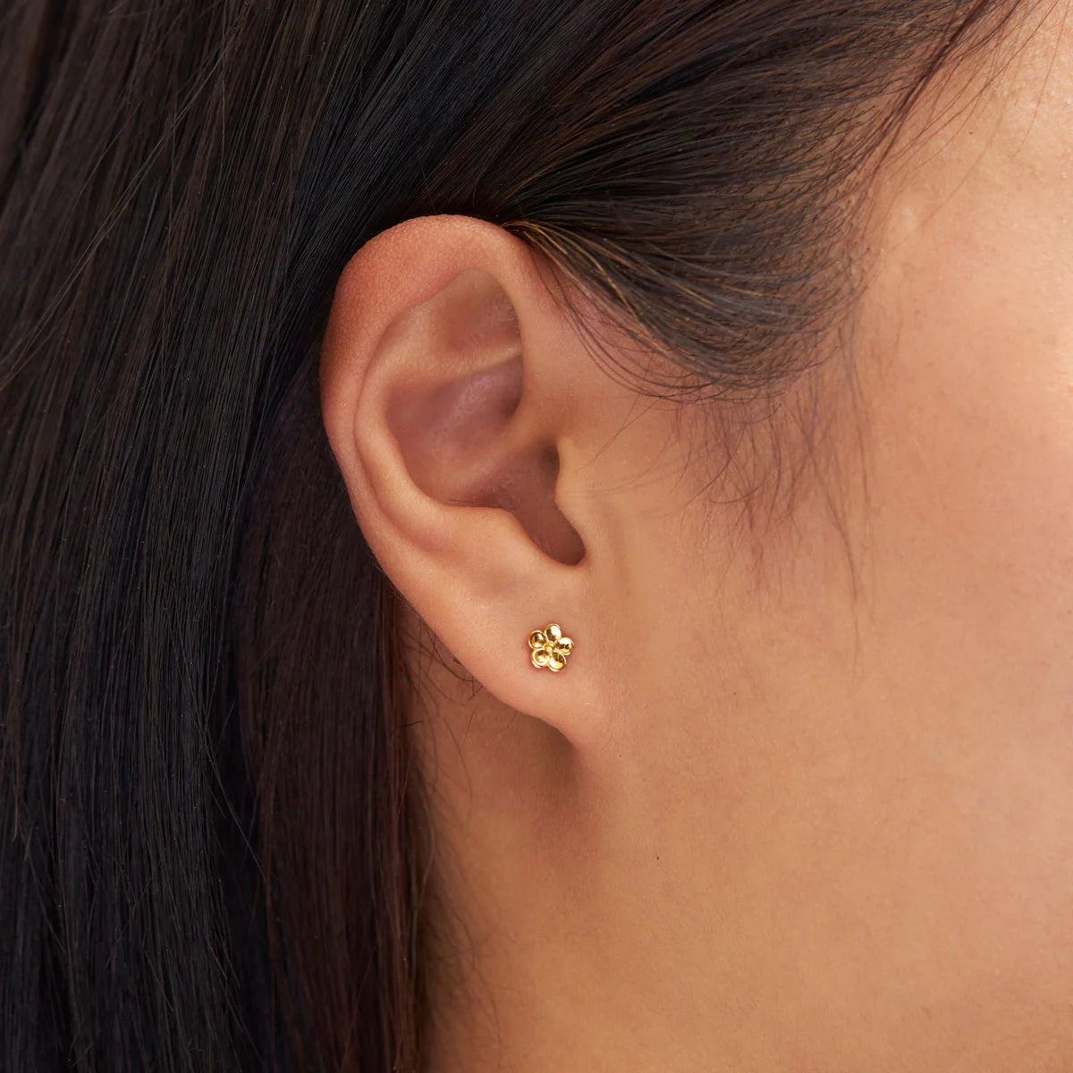 Forget Me Not Studs in Gold