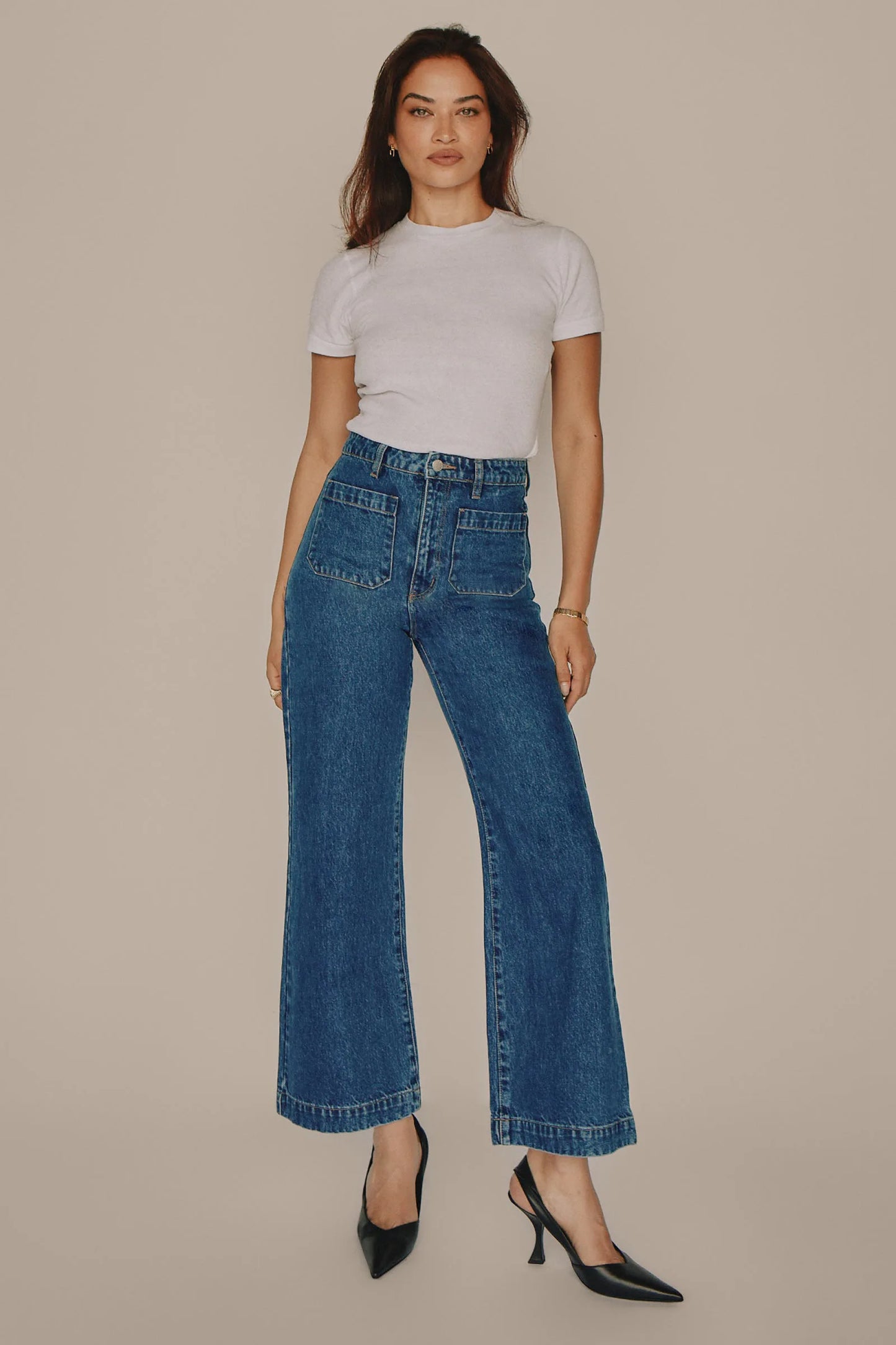 Sailor Ankle Jean in Ashley Blue