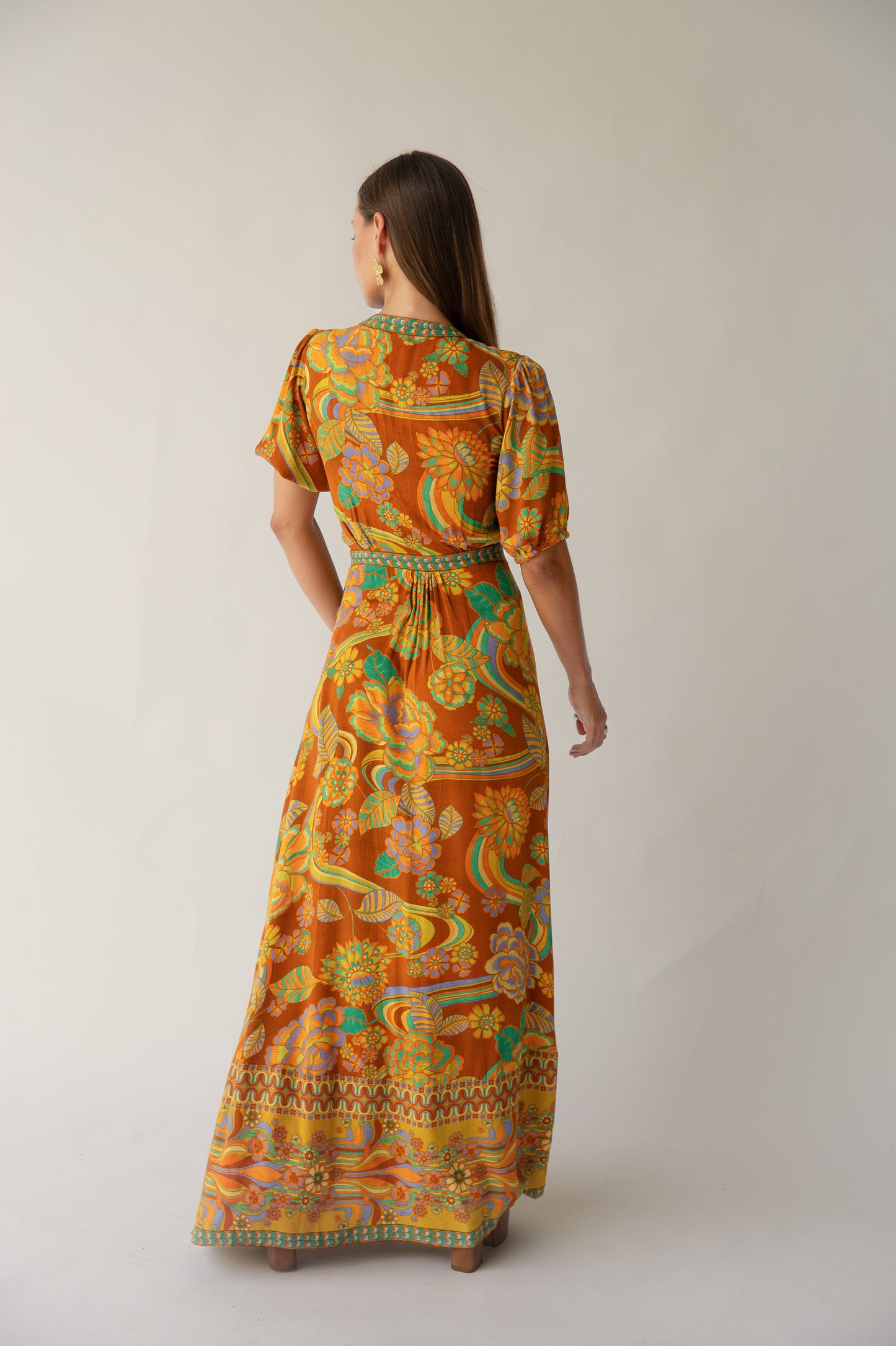 Dawn Wrap Dress in Harvest
