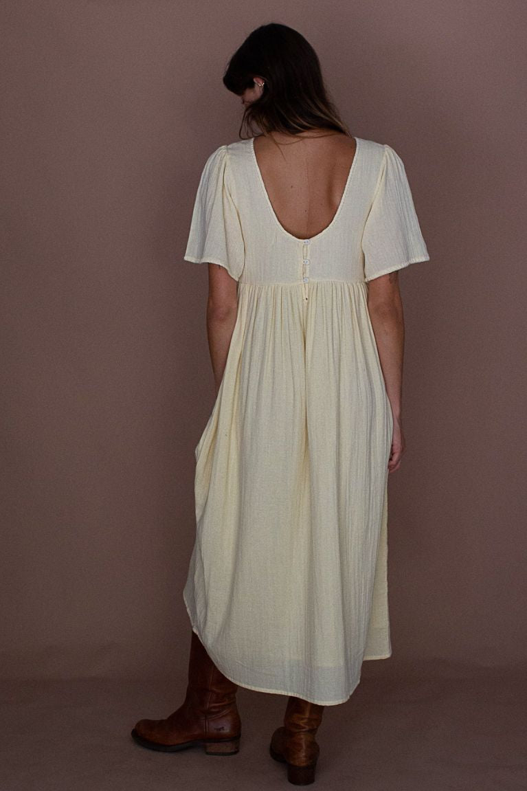 Amelia Midi Dress in Cream