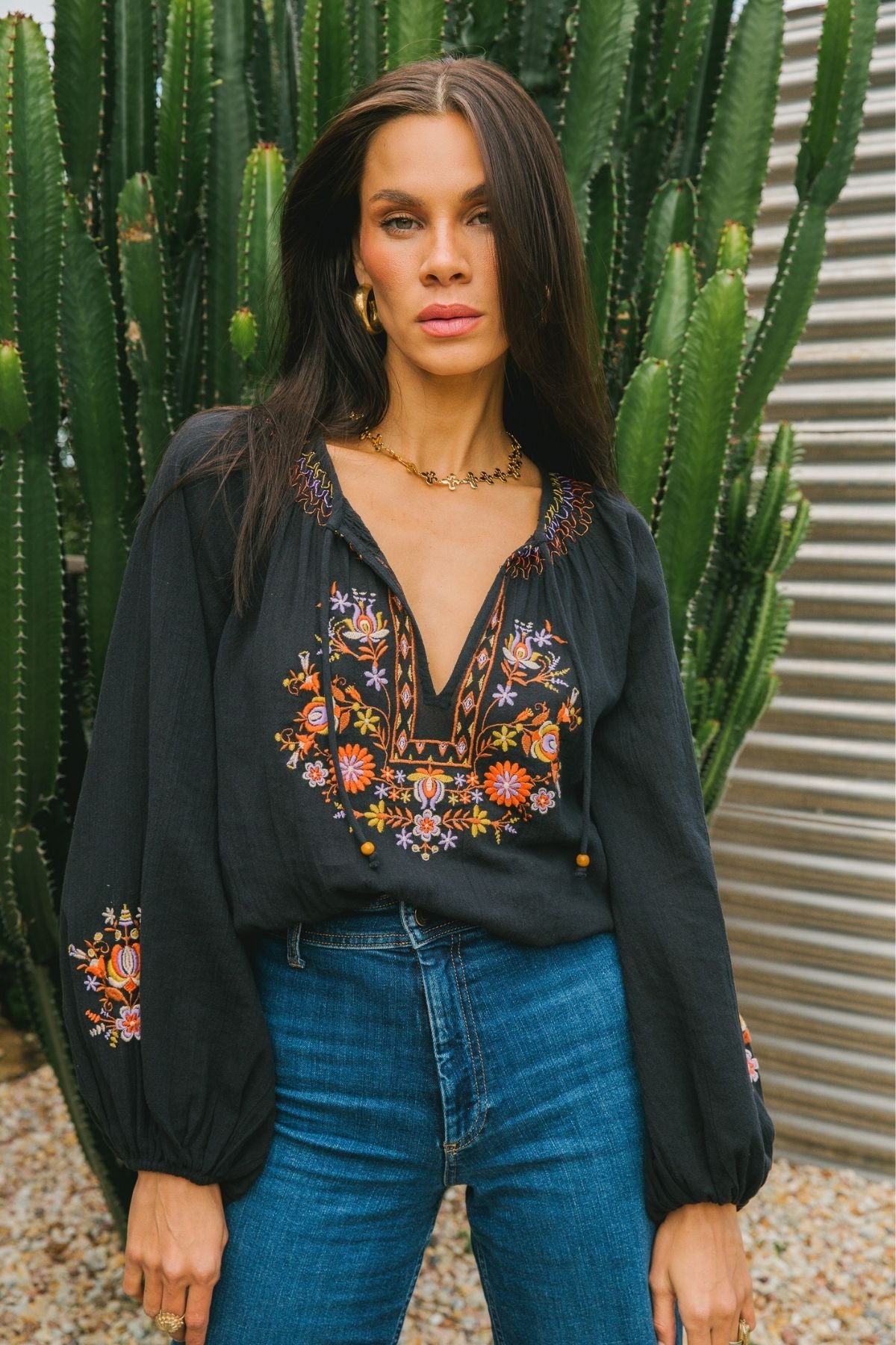 Lane Blouse in Onyx