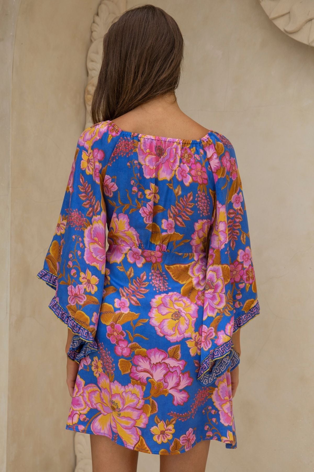 Tessa Mini Dress in Peony