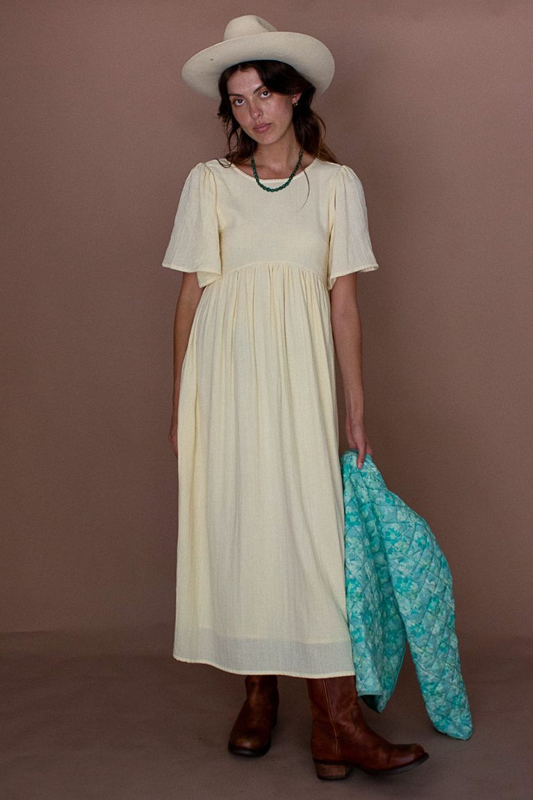 Amelia Midi Dress in Cream