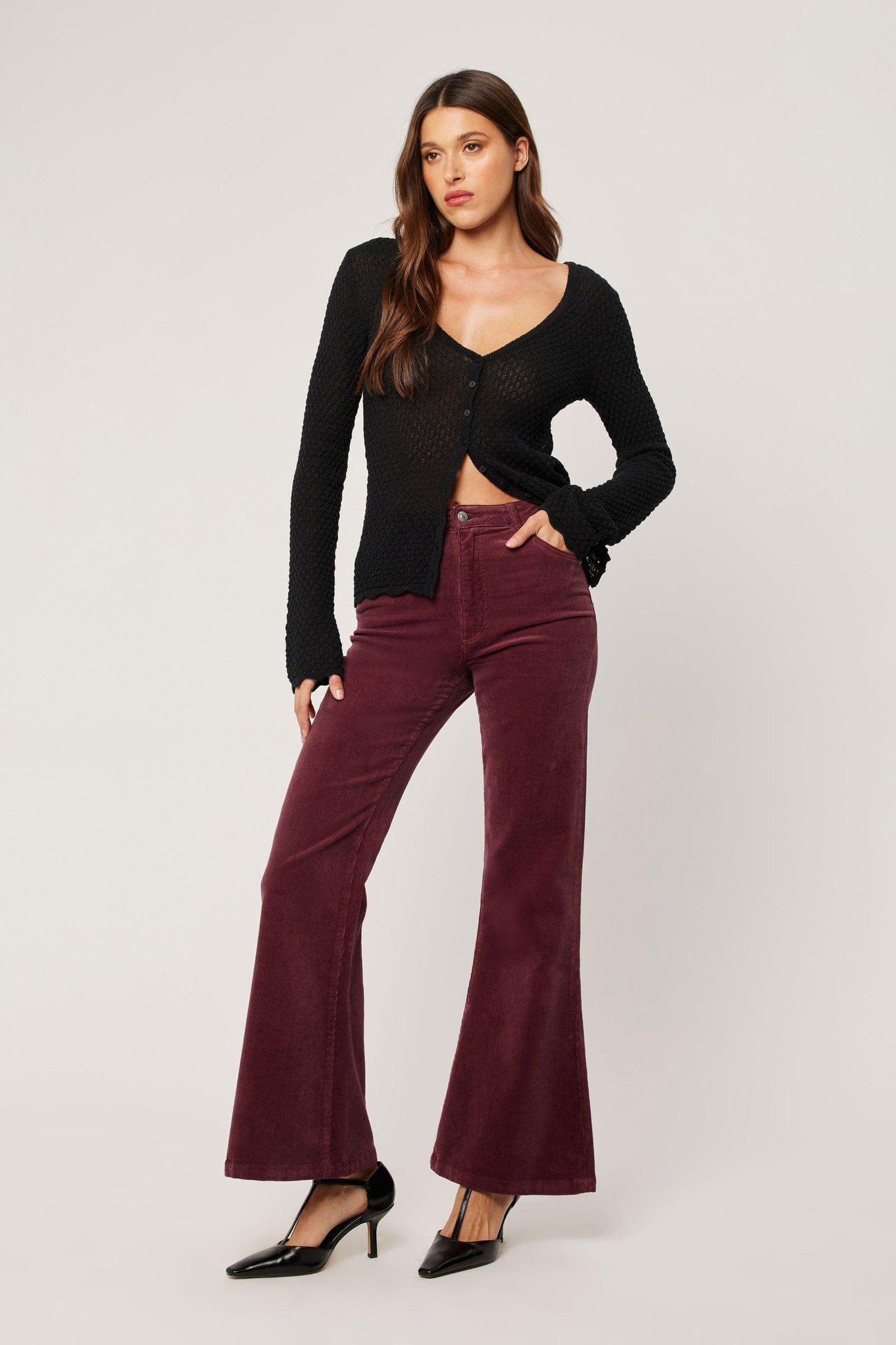 Eastcoast Flares in Oxblood Cord