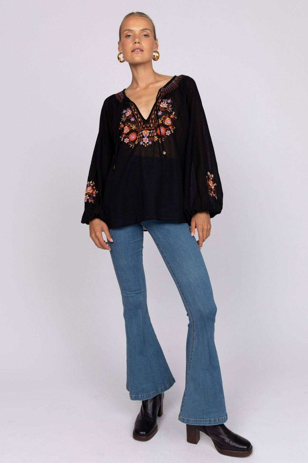 Lane Blouse in Onyx
