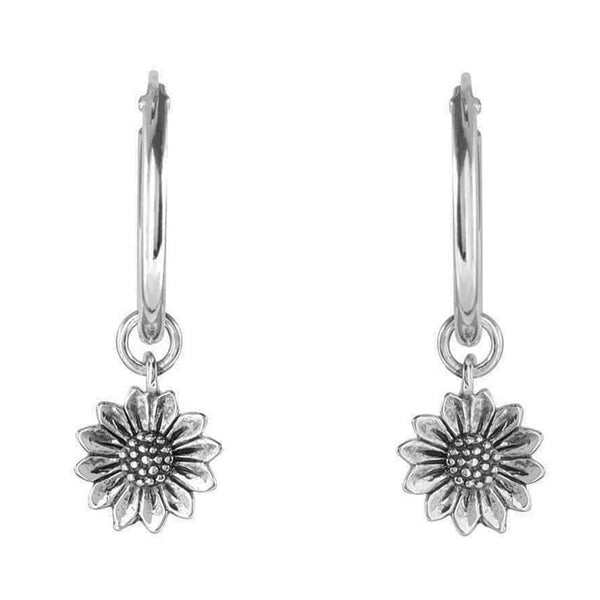 Sunflower Sleepers in Sterling Silver