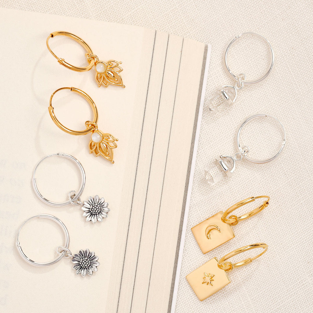 Empress Crystal Sleepers in Sterling Silver