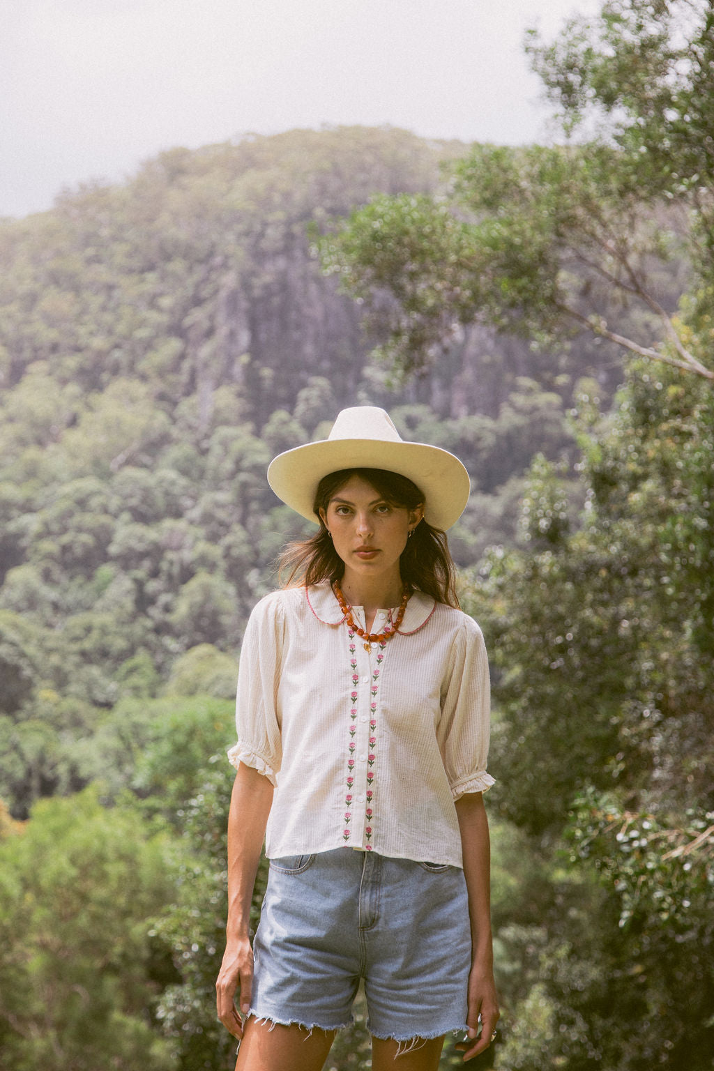 Gabby Blouse in Macadamia