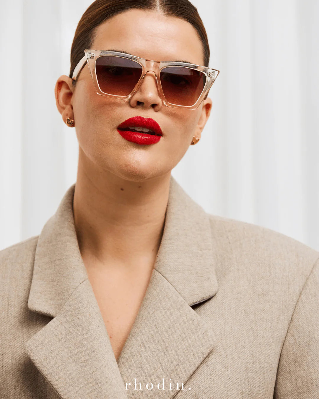 Crystal Peach Wing Sunglasses