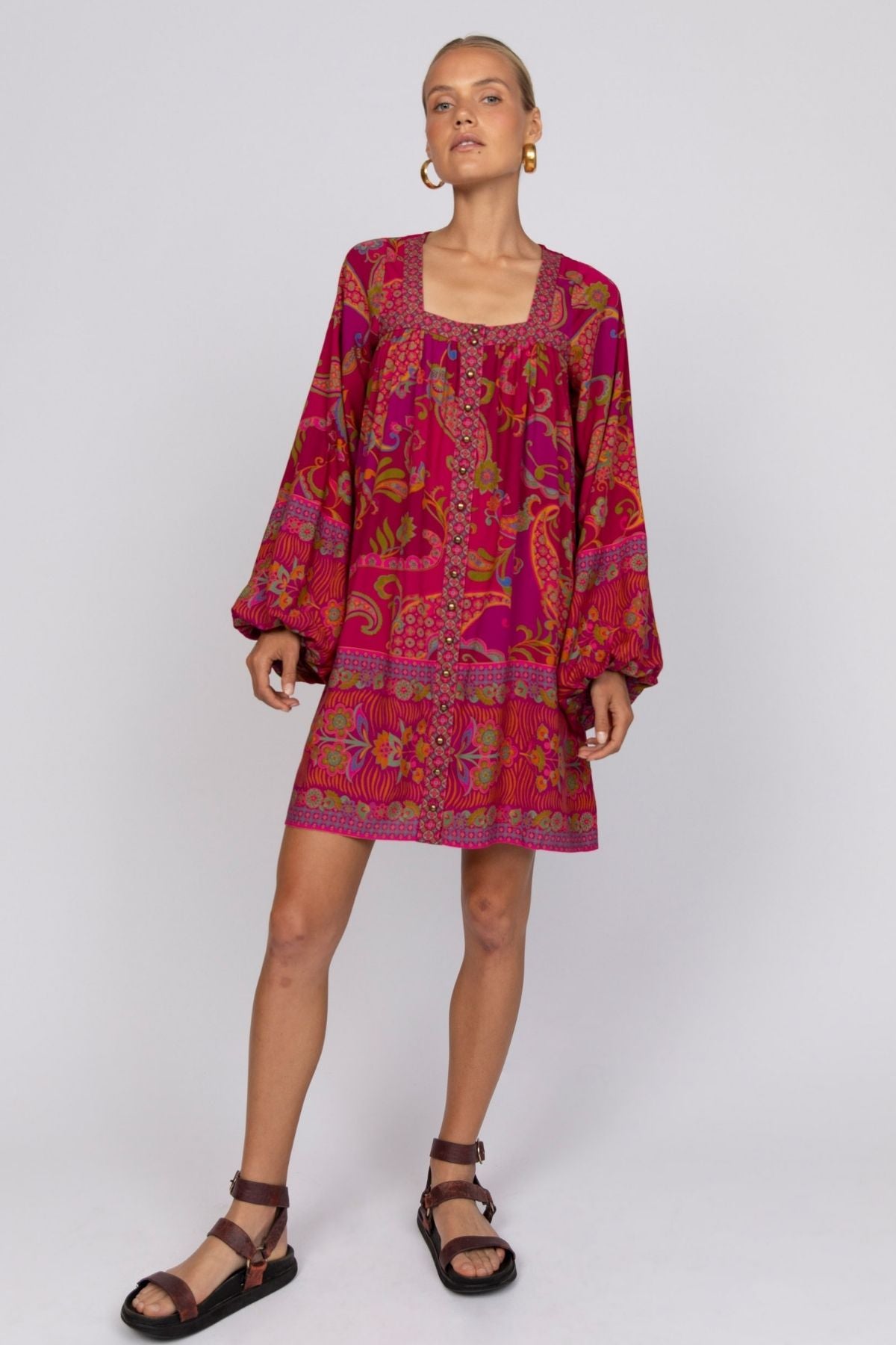 Arizona Mini Dress in Rouge