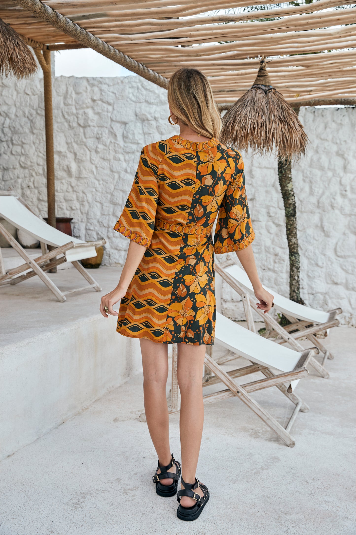 Kiki Wrap Dress in Spice