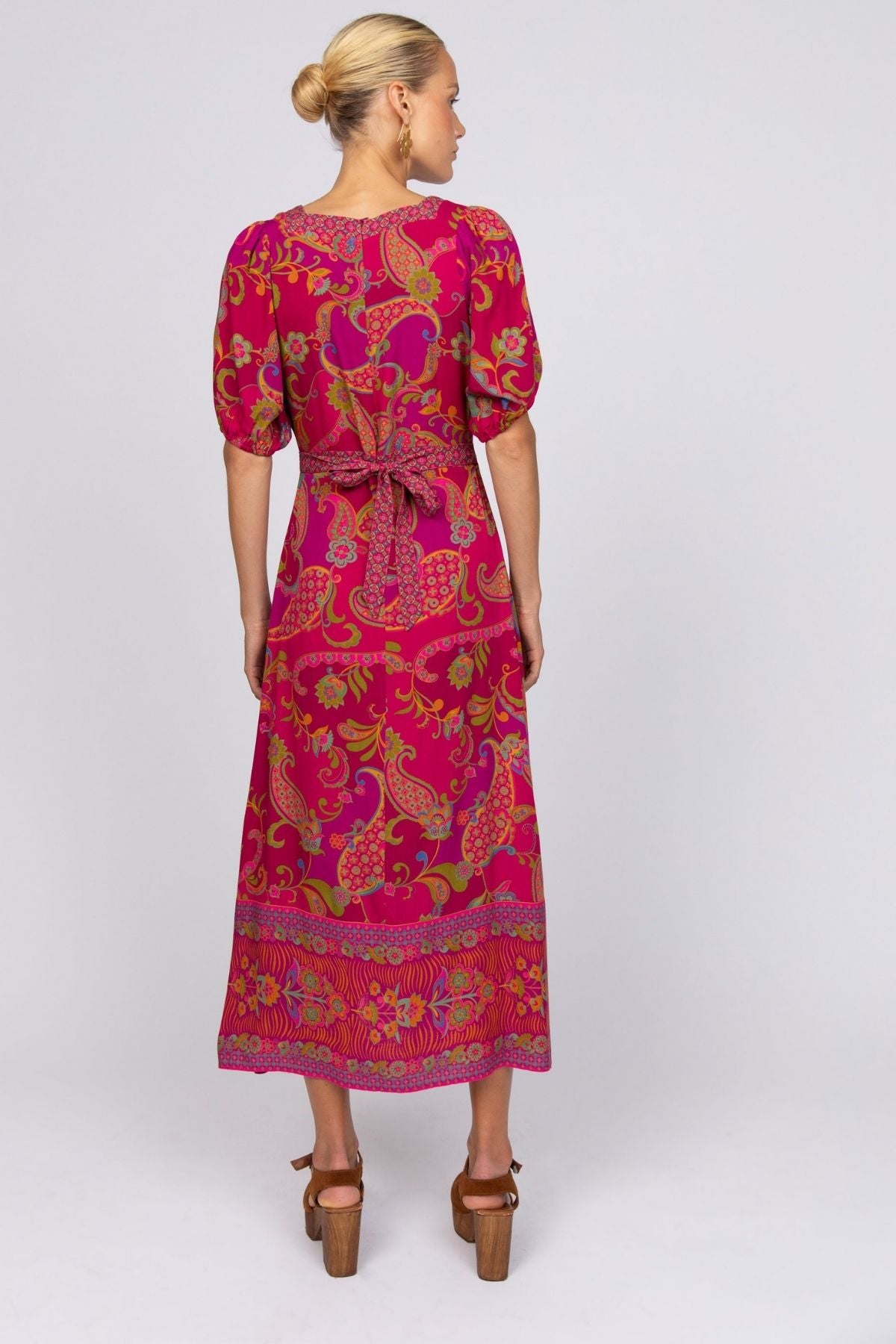 Nicola Midi Dress in Rouge