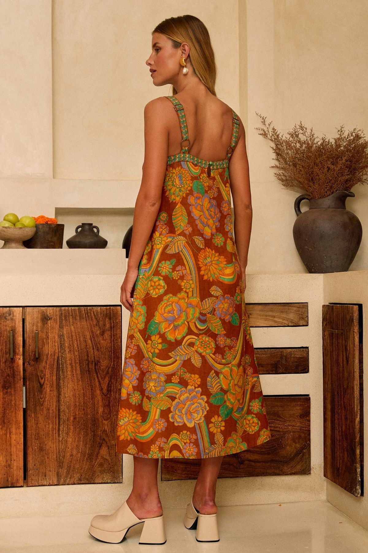 Anna Midi Dress in Harvest