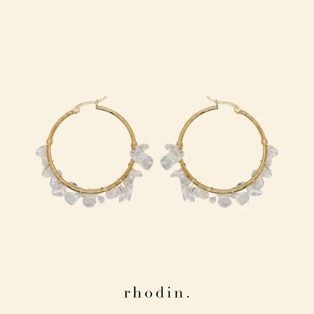 Clear Crystal Hoops