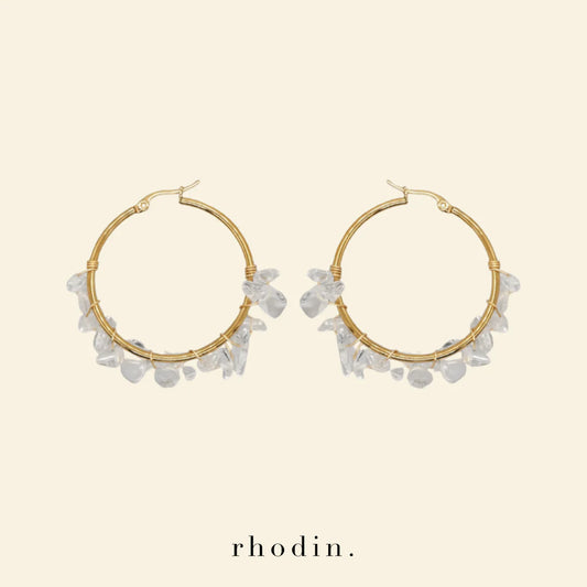 Clear Crystal Hoops