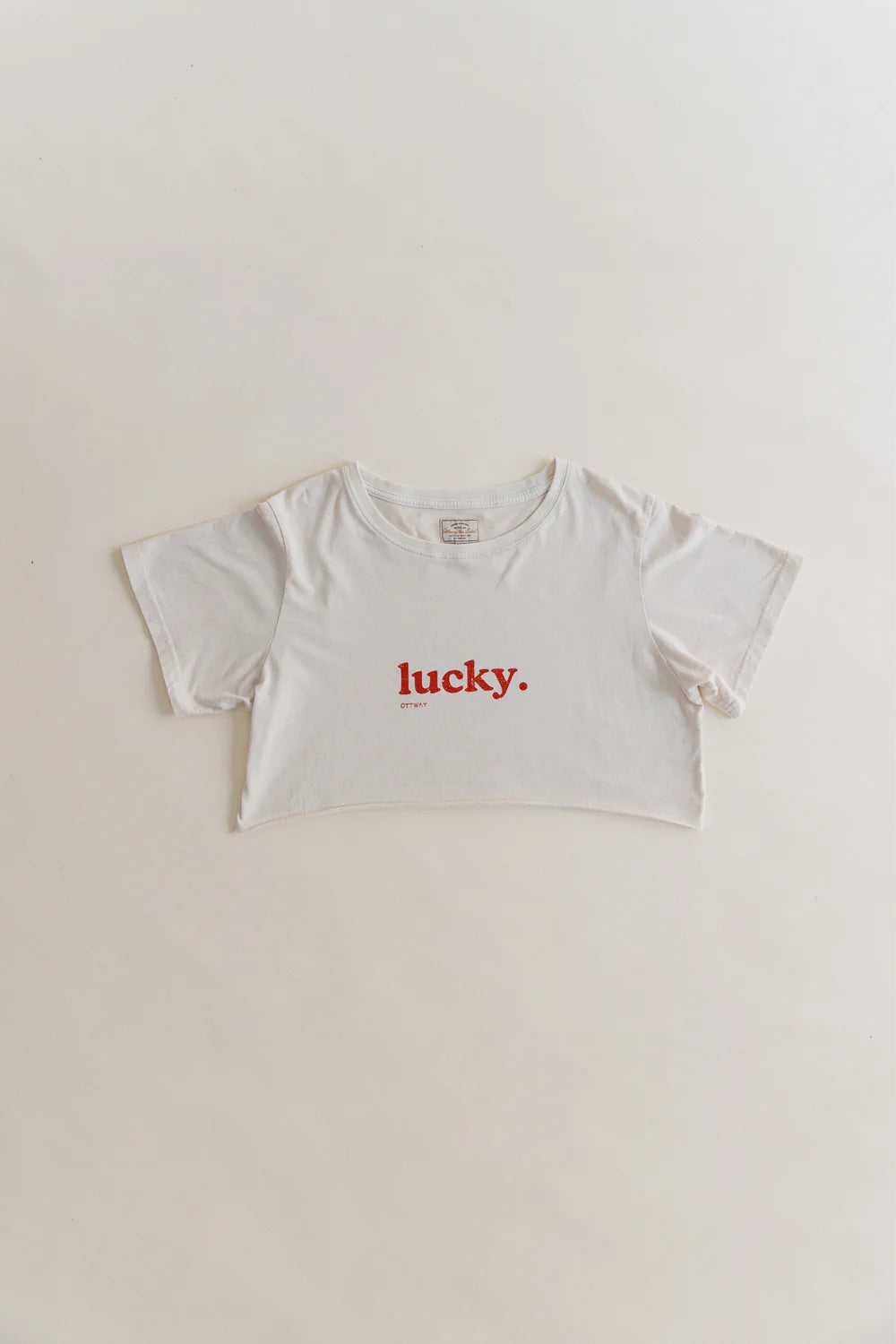 Lucky Cropped T-Shirt - Off White