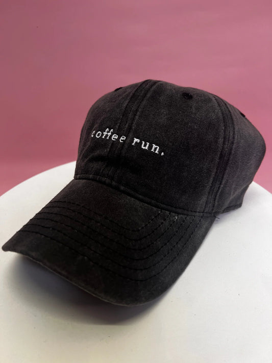 Grey Washed Coffee Run Cap