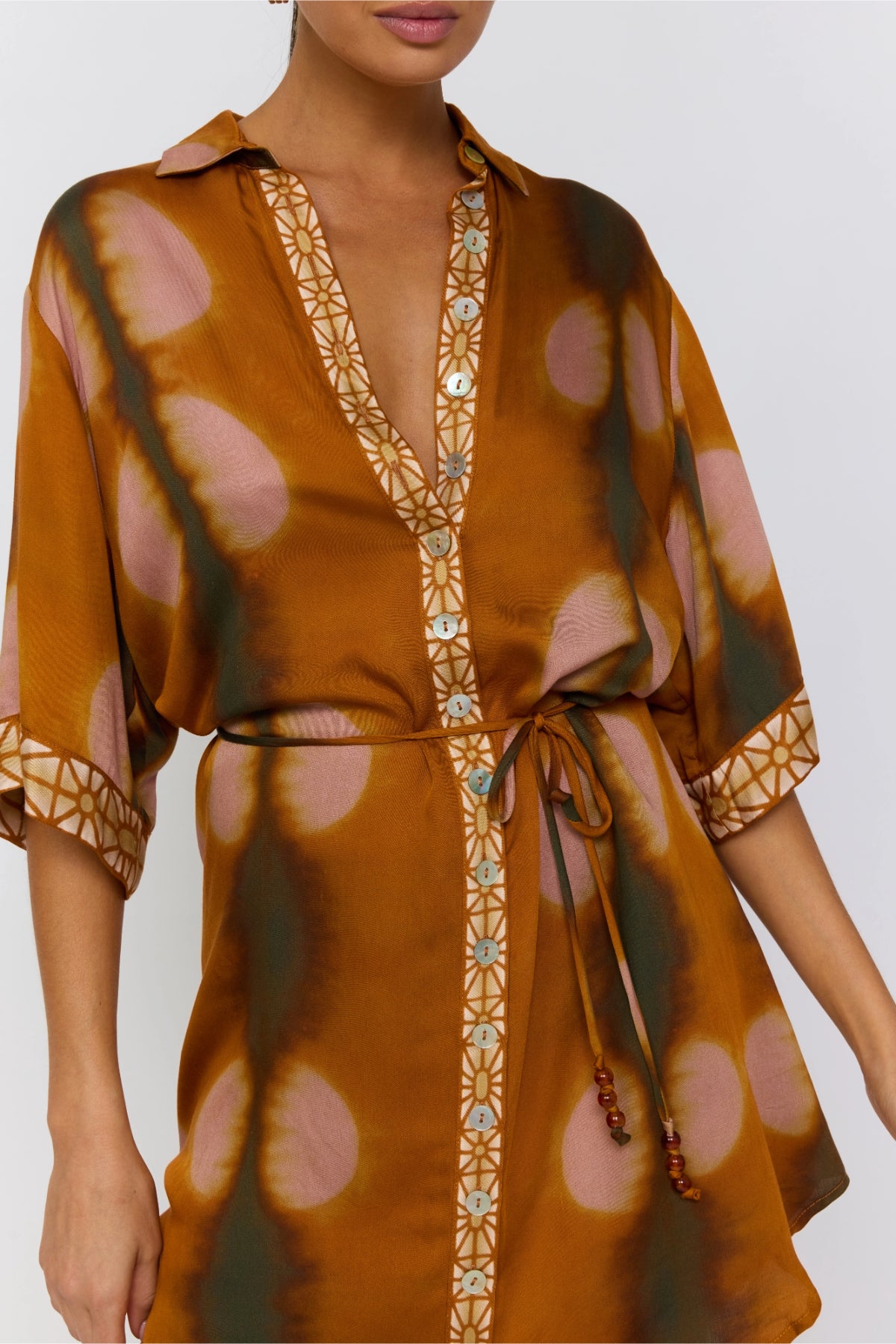 Lois Shirt Dress in Umber
