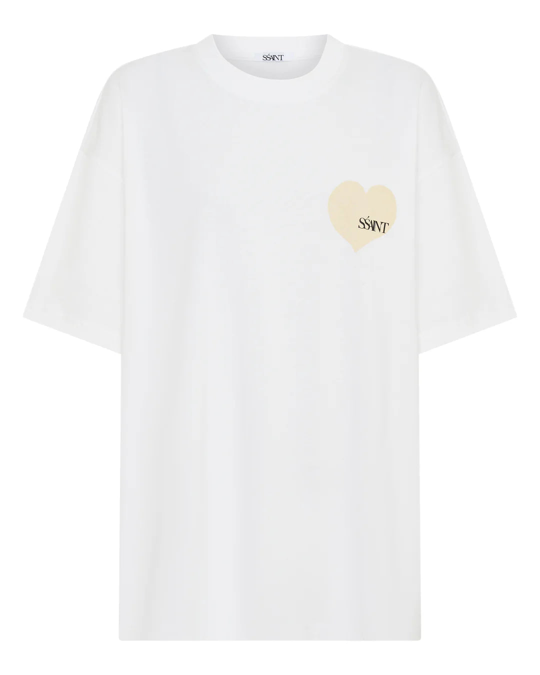 Ssaint White Tee Cream Heart