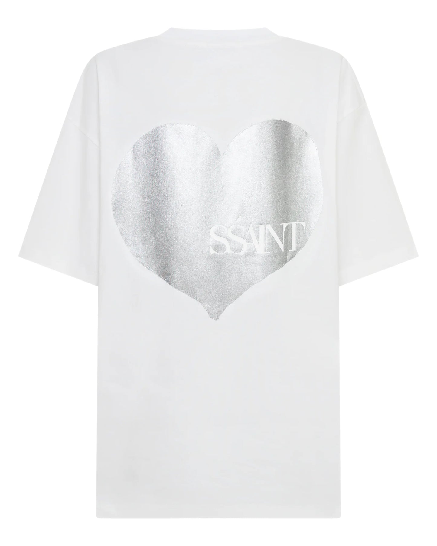 Heart Tee - White & Silver