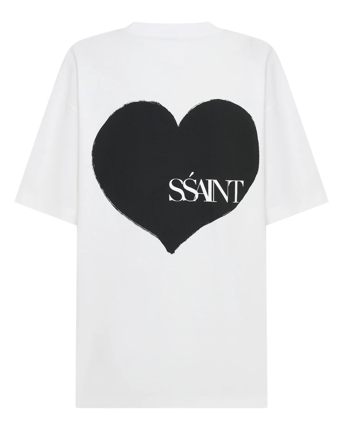 Heart Tee - White Tee Black Heart