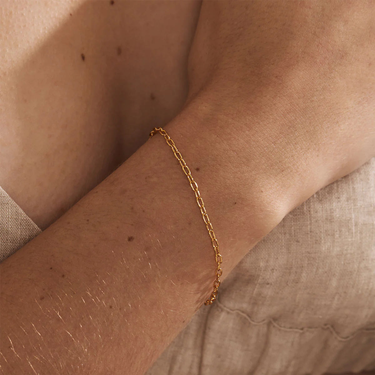 Gold Paperclip Bracelet