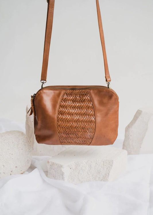 Woven Tre Bag in Chestnut Antique