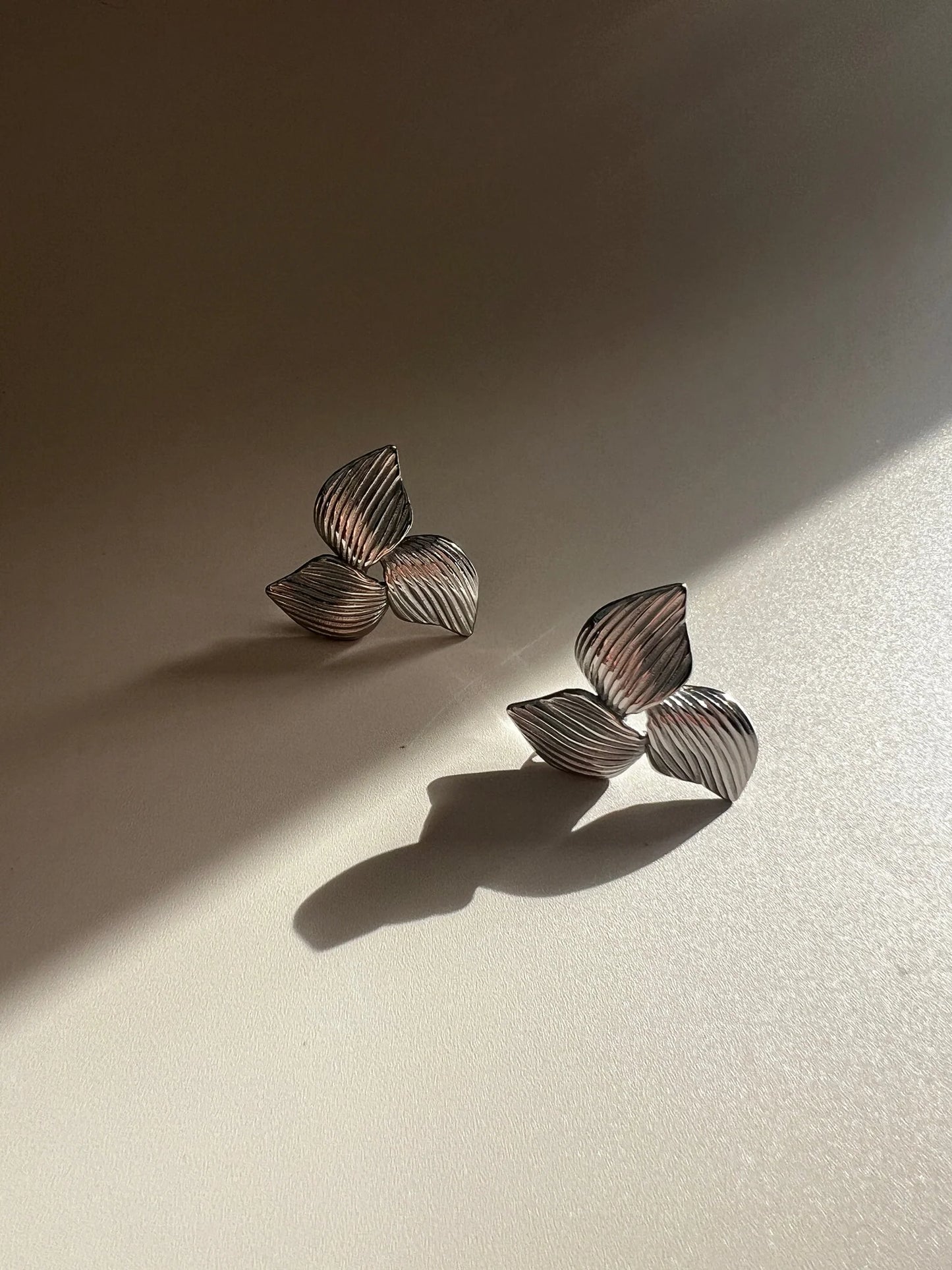 Silver Pinwheel Earrings