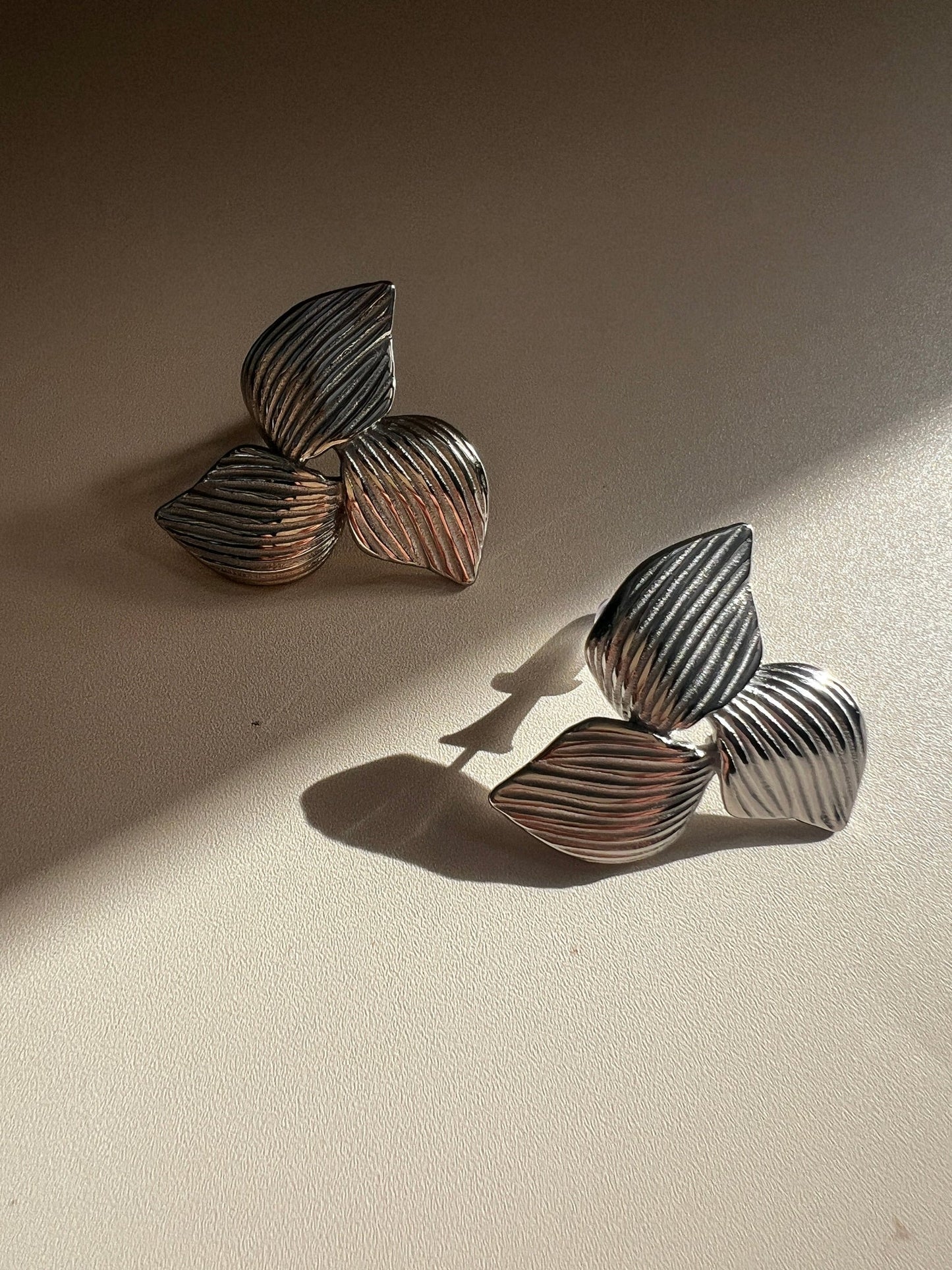 Silver Pinwheel Earrings