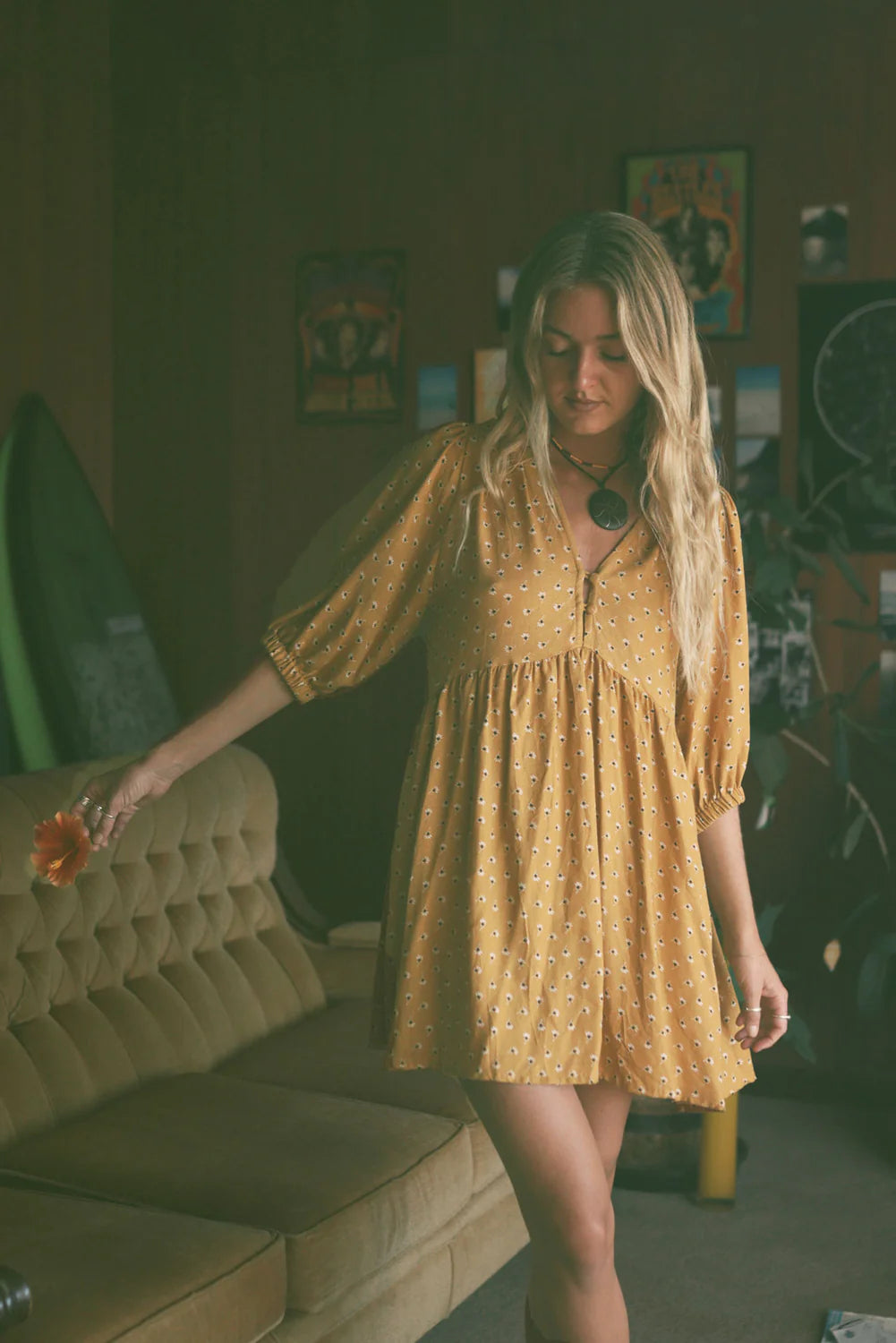 Kirra Swing Dress in Saffron