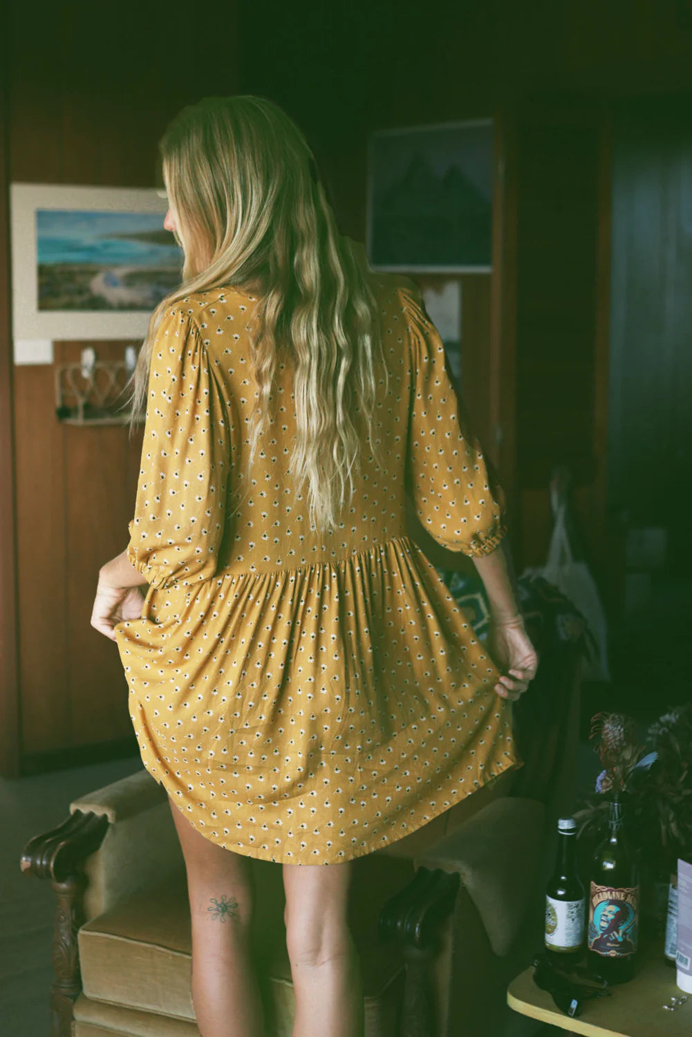 Kirra Swing Dress in Saffron