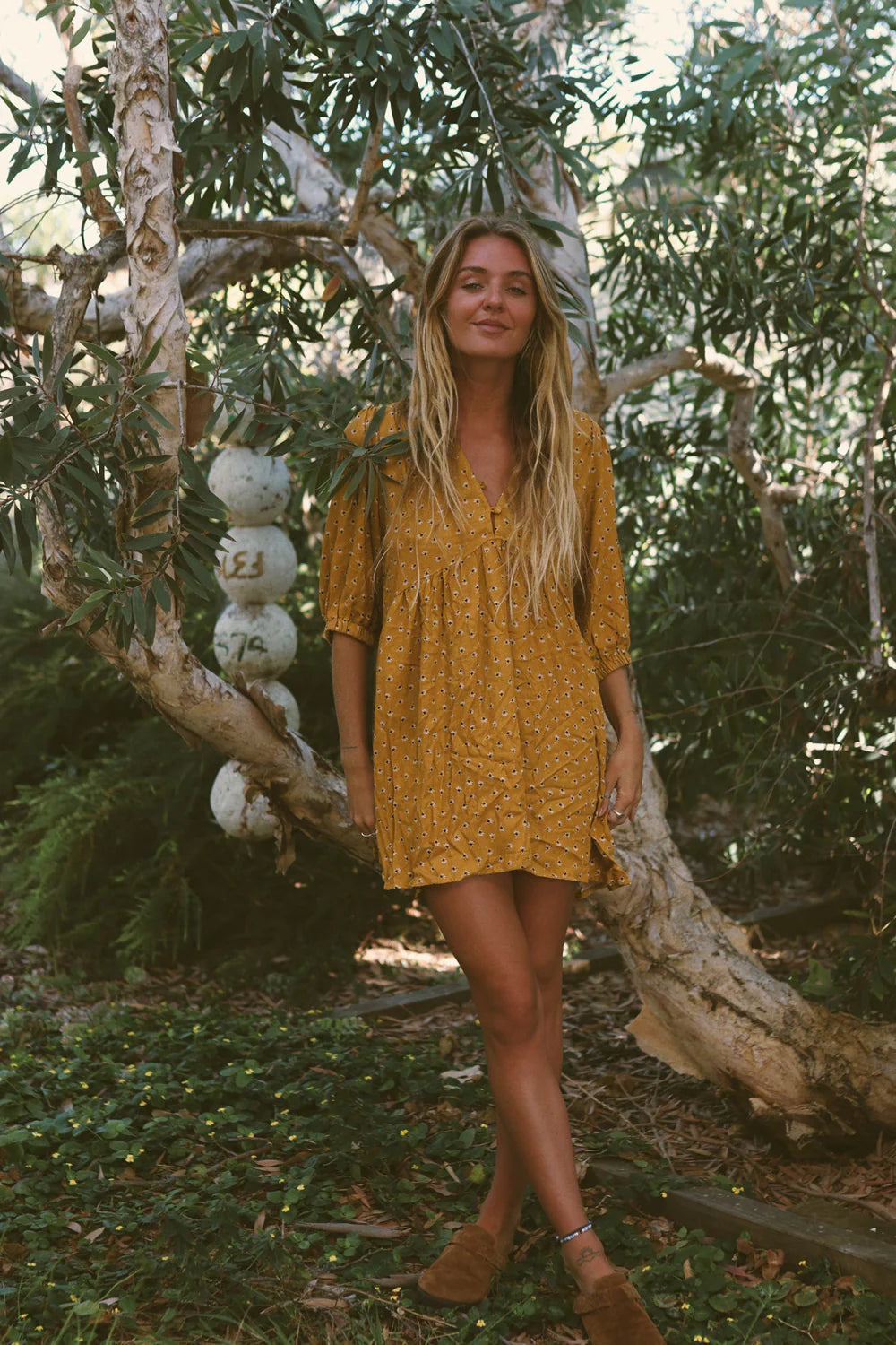 Kirra Swing Dress in Saffron