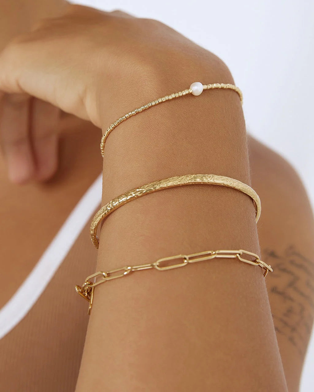 Stevie Gold Cuff Bracelet
