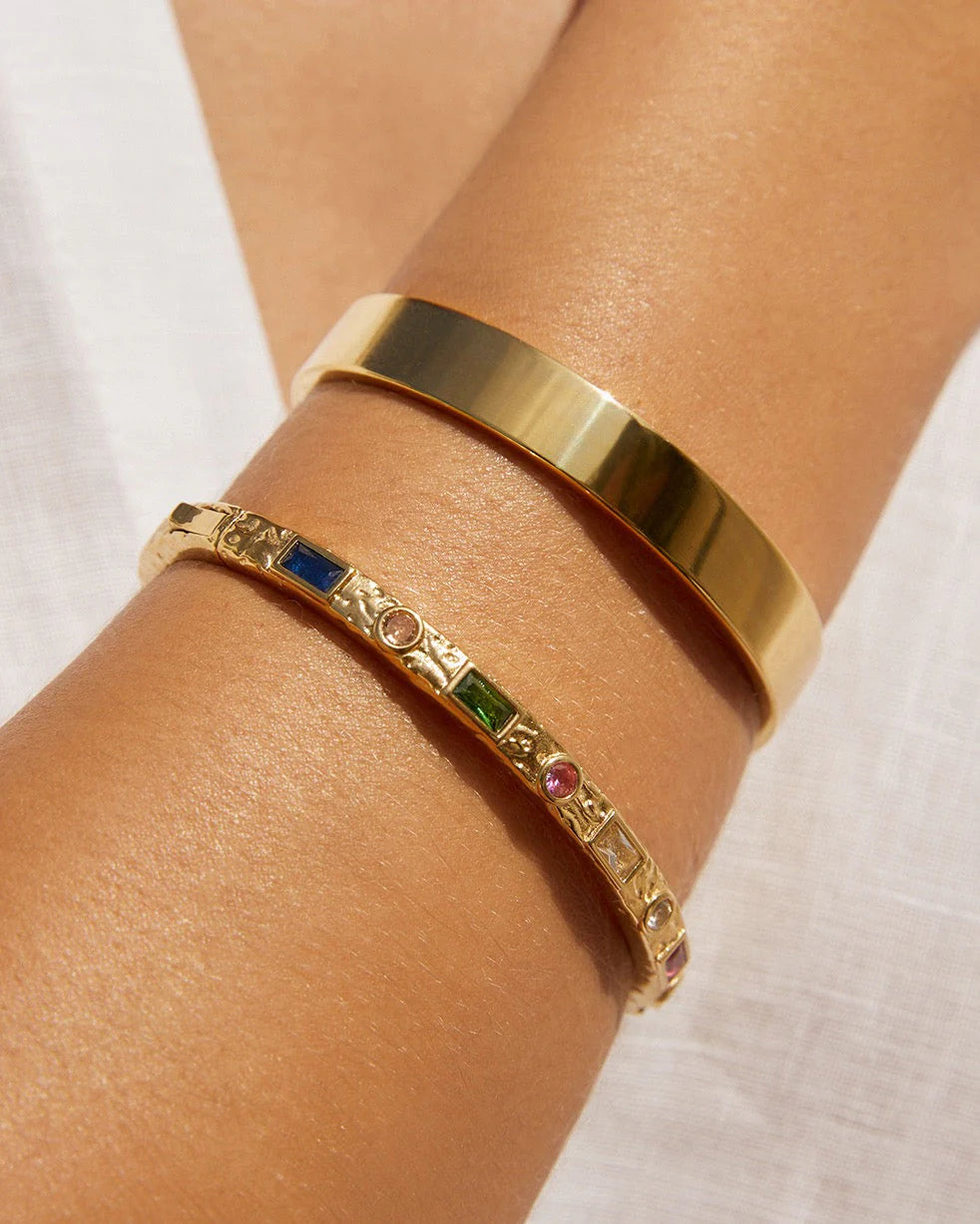 Melrose Gold Cuff Bracelet - Multi